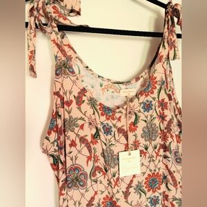 Cost Plus World Market Boho Floral Romper Jumpsuit Size L/XL NEW With Tags